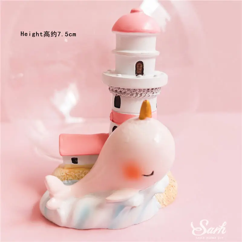 Lighthouse dolphin Bling Маяк Дельфин Торт Топперы Морская звезда украшения принадлежности для выпечки морские водоросли на день рождения Свадебная вечеринка сладкие подарки - Цвет: Lighthouse dolphin