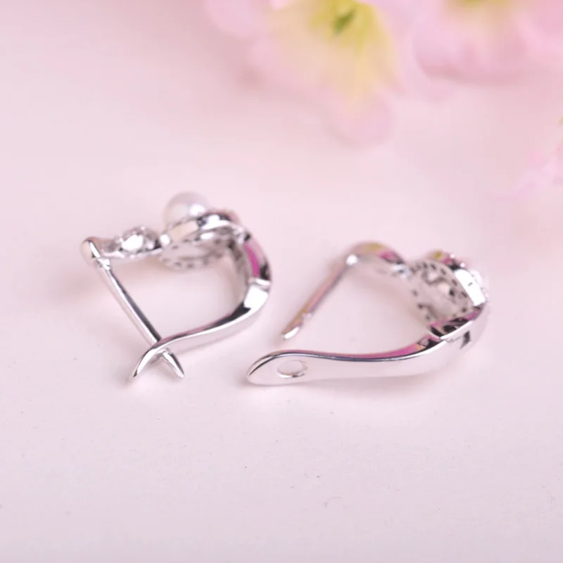 Высокое качество сладкий стиль жемчужные серьги с искусственным циркона