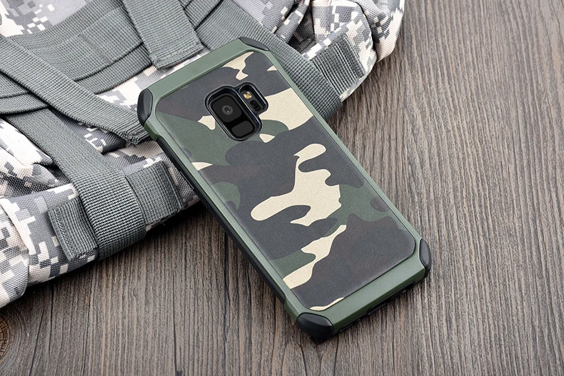 ITEUU армейский Камуфляжный жесткий чехол для samsung Galaxy S9 S9 Plus чехол s TPU PC противоударный камуфляжный чехол для задней панели S9PLUS