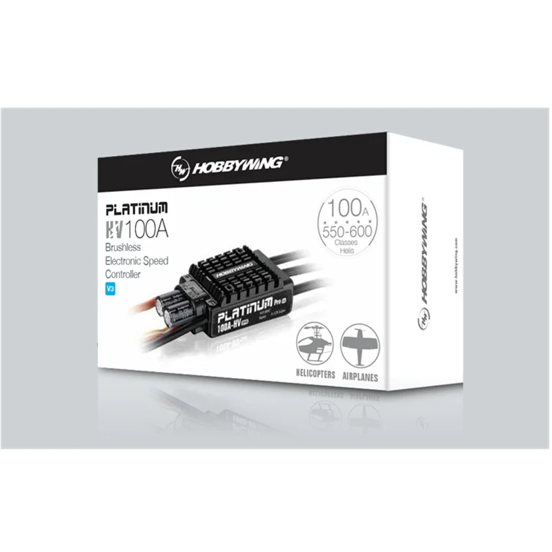 Щеточный электронный регулятор скорости Hobbywing Platinum HV 100A OPTO V3 30203600 Квадрокоптер BL