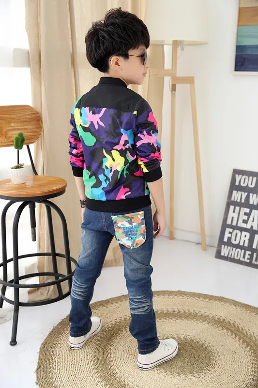 Children's Coat Spring Autumn New Pattern Camouflage Jacket Child Leisure Long Sleeve Cardigan |