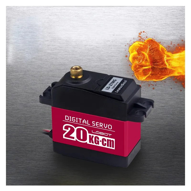 Servo Digital de alto Torque, 20 kg.cm, engranaje de Metal, brazo Robot de 270 grados, para juguetes Robot de control remoto, LD-27MG-4
