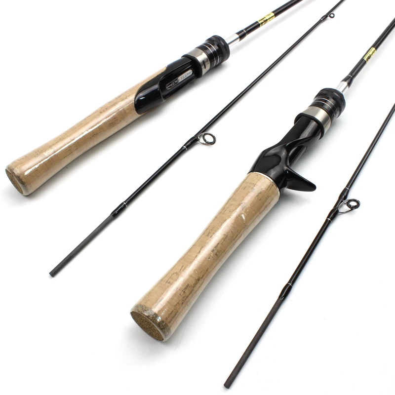 Ultra light ul spinning rod carbon Casting Fishing rod fishing wooden handle Lure Weight 1-7g line 1-5lb