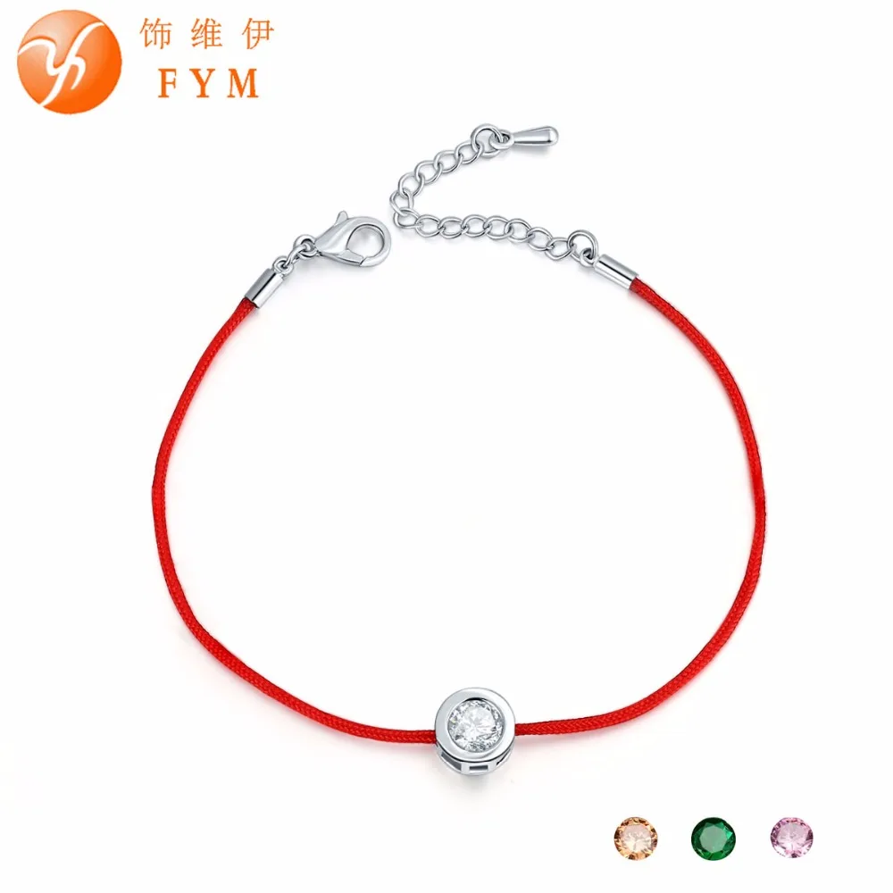 Женский Круглый браслет с фианитами 10 шт./Лот 6 мм|red rope bracelet|charm braceletrope bracelet |