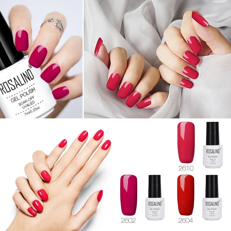 ROSALIND дизайн ногтей гель Лаки лак замочить от 7 мл белая бутылка Vernis Полупостоянный Набор Маникюр УФ-гель для ногтей