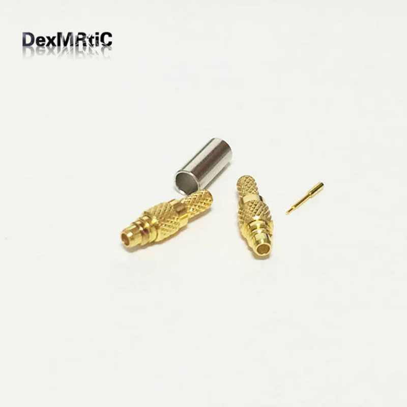 Штекер MMCX обжимный РЧ разъем для RG316 RG179 RG174 прямой позолоченный 1 шт. |