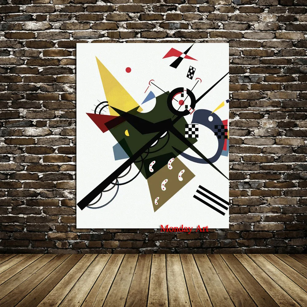 1 шт. Ручная Покраска абстрактные настенные картины для гостиной Wassily Kandinsky