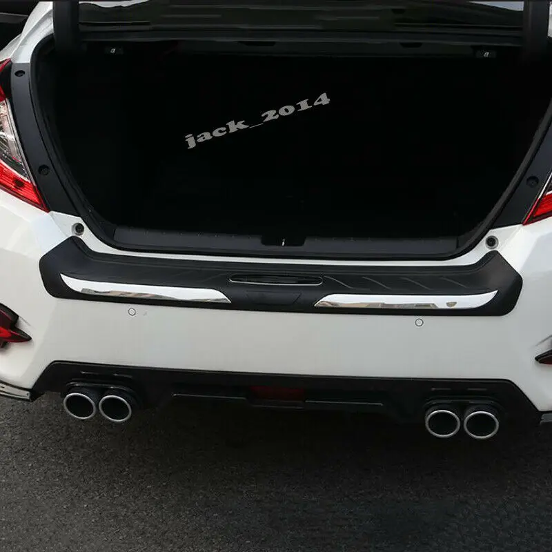 Для Honda Civic 10th Седан ABS черный Задний бампер протектор порога пластина
