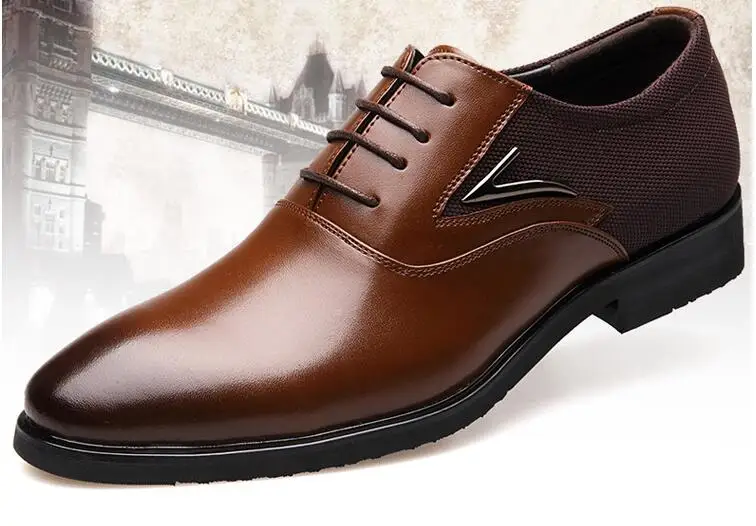 Бизнес Для мужчин без каблука супер волокна кожи Нежный Свадебные модельные