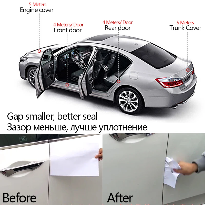 Уплотнительная лента для автомобильной двери водонепроницаемая изоляционная