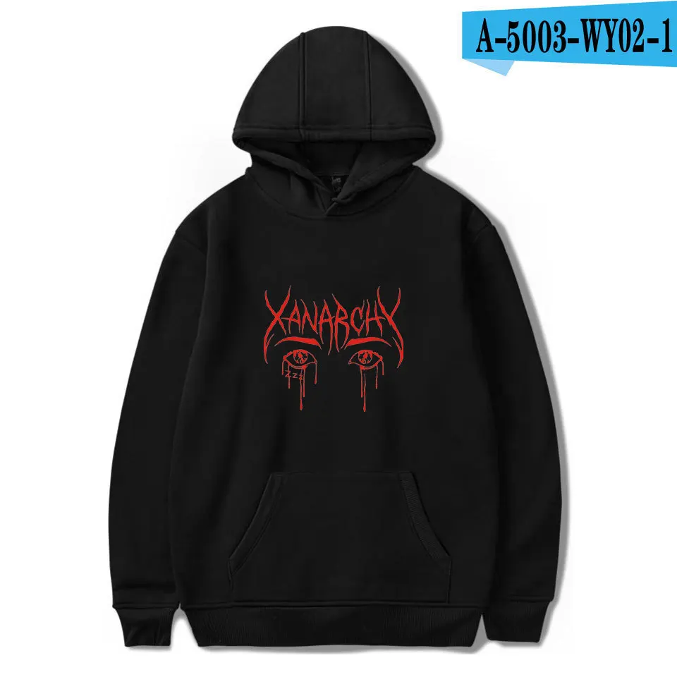 Lil xan Xanarchy толстовки для мужчин и свитшоты весна осень хип хоп мужской пуловер худи Харадзюку модная уличная одежда для женщин - Цвет: A-5003-WY02-1