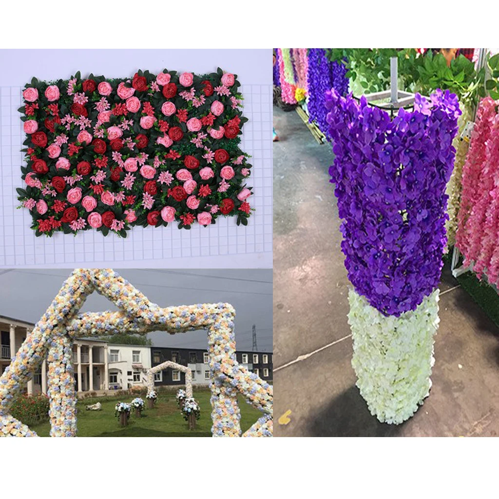 Искусственные розы настенные панели висячие украшения для свадебного торжества