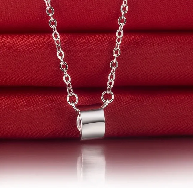 0.5CTW 5mm G-H Moissanite Pendant TEST POSITIVE WARRANTY Solid 925 Sterling Silver Diamond Necklace | Украшения и аксессуары