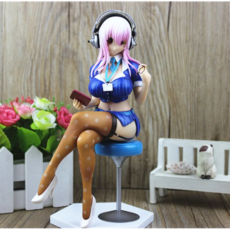 Аниме Соник Герлз Бэнд Гитаристка Суперсонико ОЛ Слушает Музыку Издание PVC Фигурка коллекционная модель игрушка 20 см коробка P231 on.