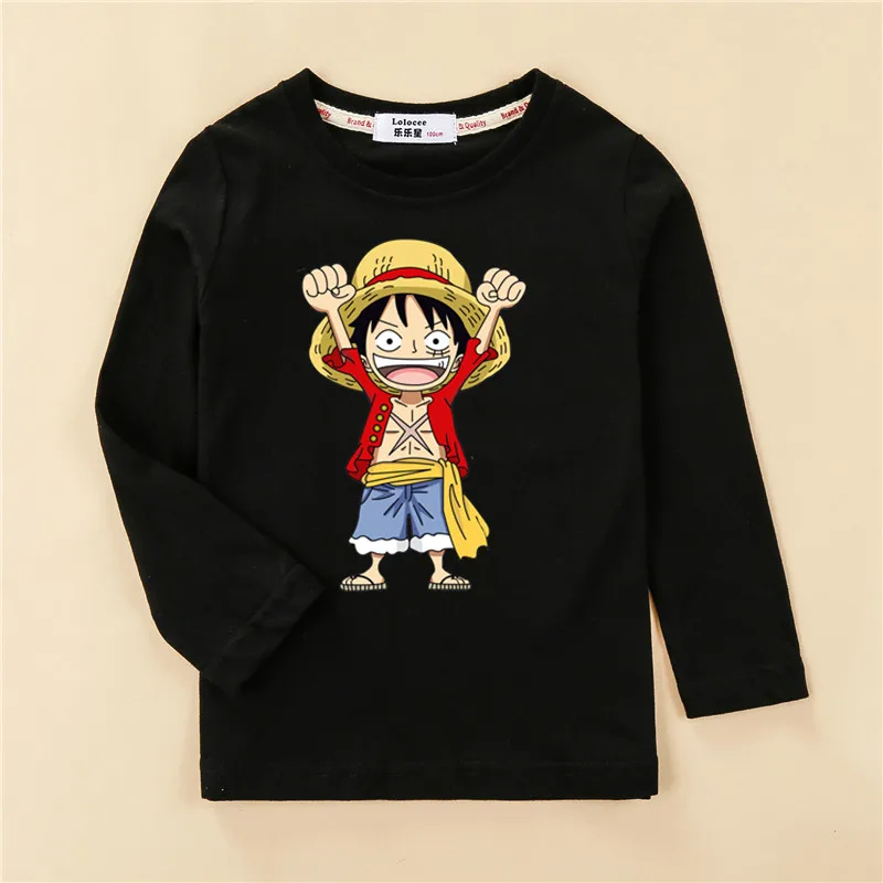 Футболка Luffy для мальчиков с аниме новинка мультяшная футболка Детская хлопковая
