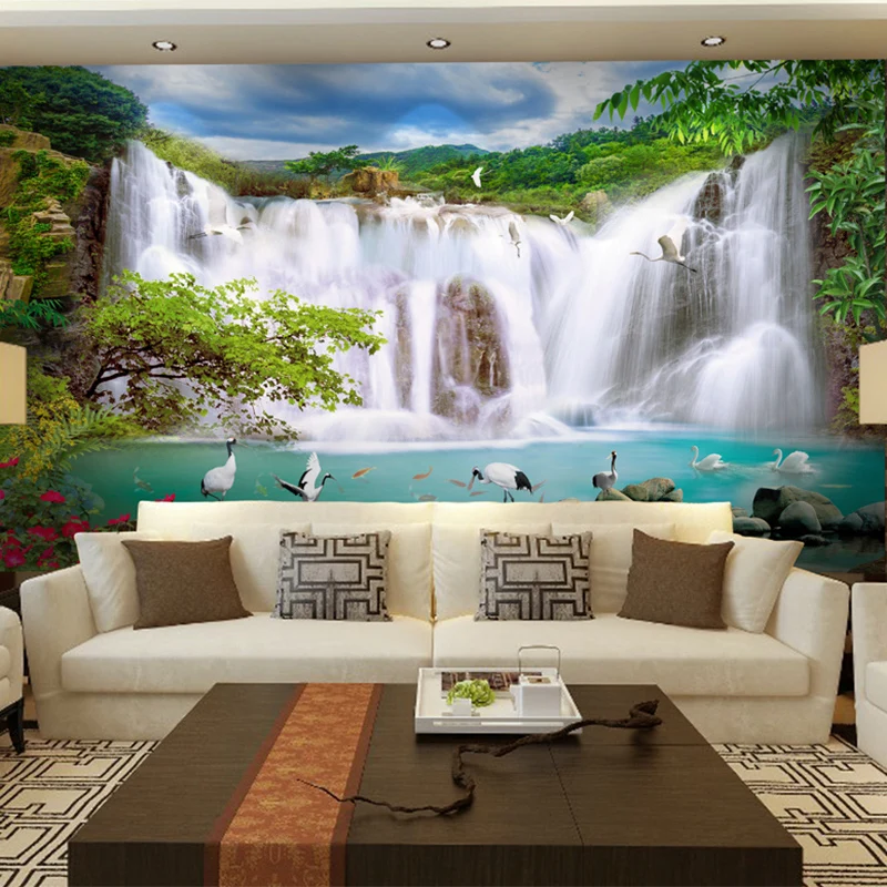 3D настенные фрески на заказ Настенные обои с природой фотообои для гостиной