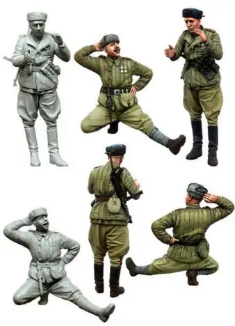 1/35 каучуковая фигурка Красная армия солдат на отдыхе 2 шт./компл. модель наборы