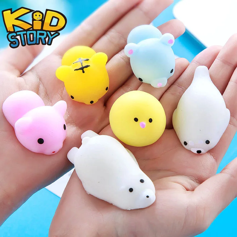 Мини мягкое игрушка милые животные Антистресс мяч сжимает Mochi поднимающийся