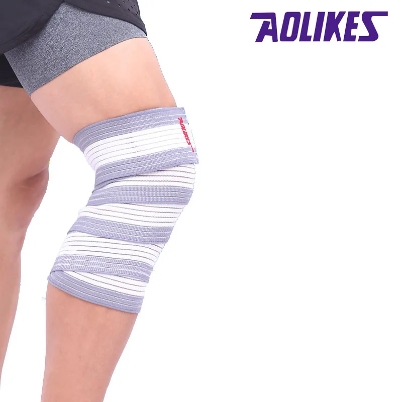 AOLIKES 1 шт. бандаж эластичный коленный протектор спортивная лента