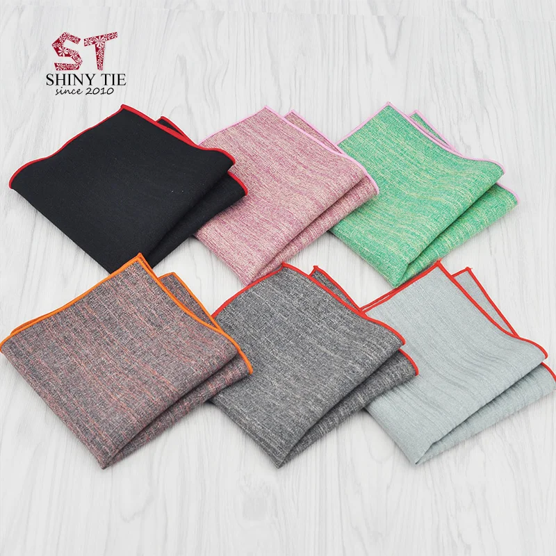 Платок мужской в полоску из полиэстера и хлопка 24 х24 см|mens cravat|cravate menfree handkerchiefs |