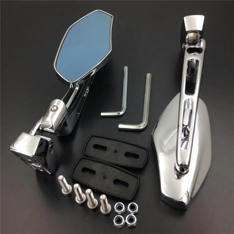

Motorcycle For Honda Suzuki Kawasaki cruiser chopper sports Racing Rearview Mirror Hayabusa TL1000 R/S Fireblade GSXR CHROME