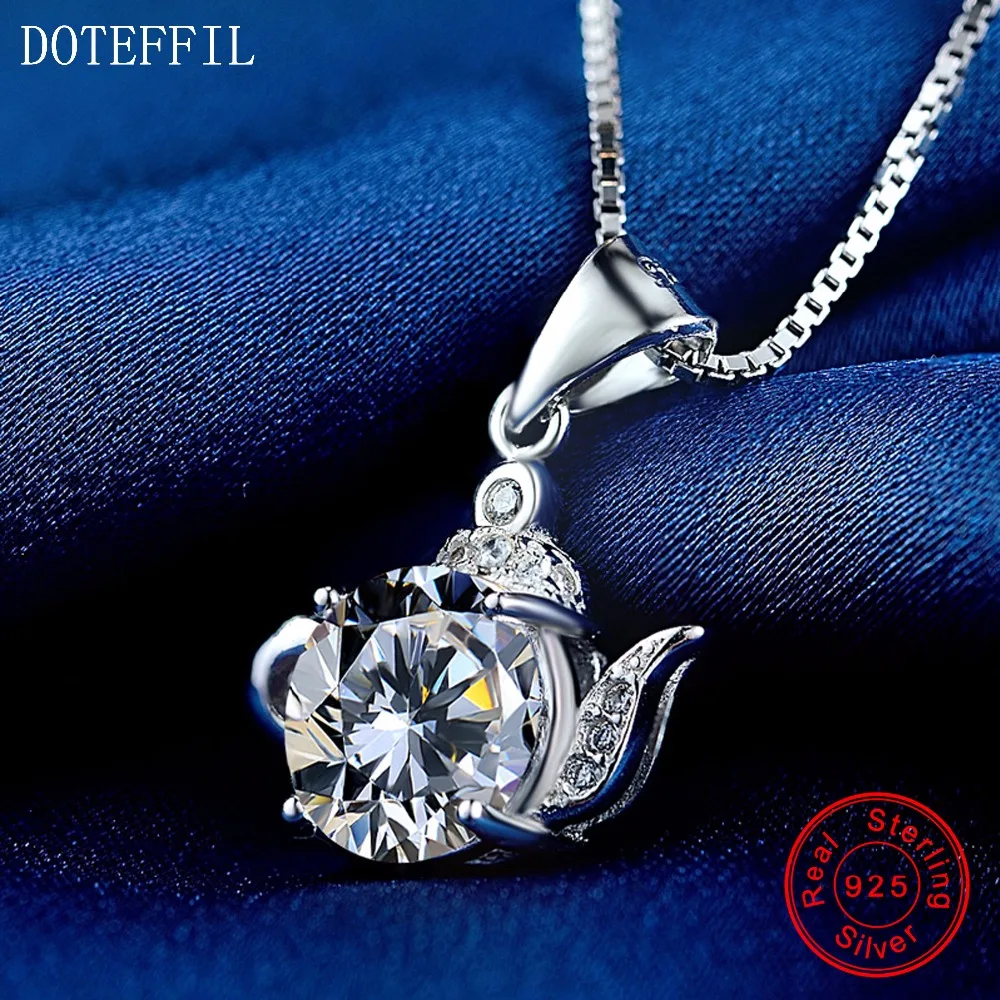 Ожерелье из стерлингового серебра 925 пробы модное классическое женское ожерелье