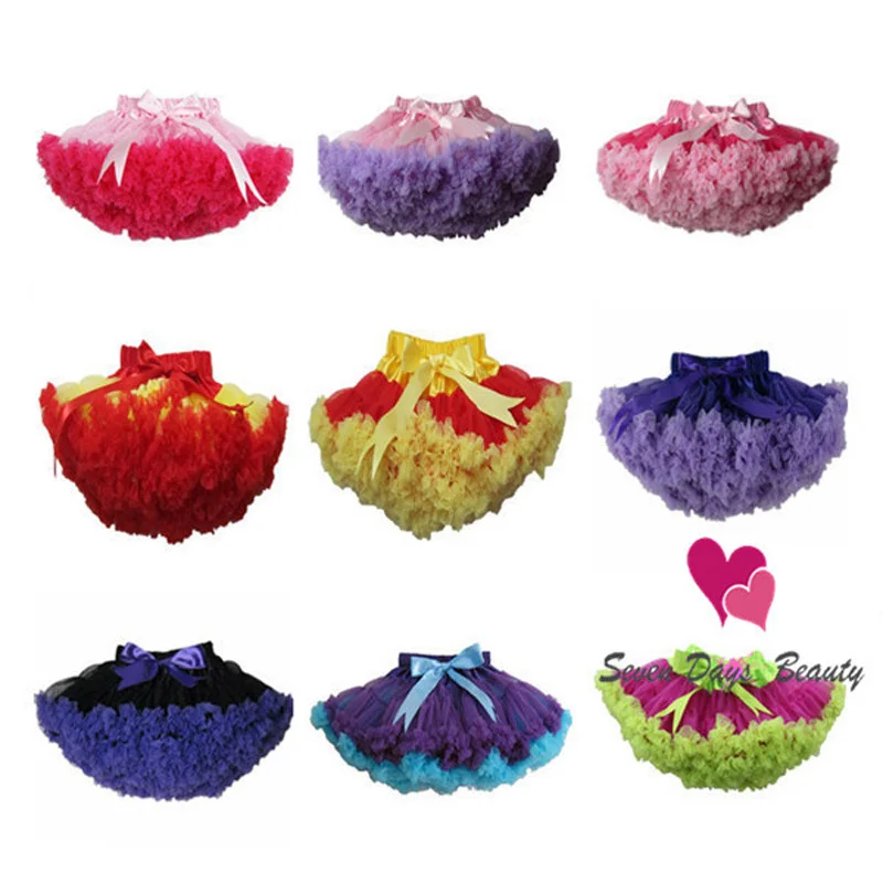 Пышные шифоновые юбки американки длиной до колена для маленьких девочек