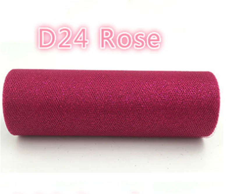 Rose 15 см 25 ярдов тени с металлическим блеском тюль рулон кружево своими руками ткань рулоны детская юбка-пачка одежда трикотажное платье Швейные аксессуары - Цвет: Rose