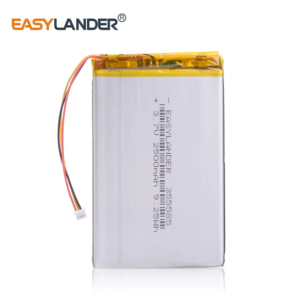 3-проводная 315586 3 7 V 2500mAh литий-полимерная аккумуляторная батарея для onix boox newton 305585