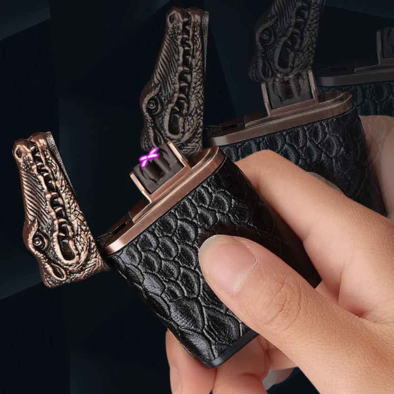 USB перезаряжаемая зажигалка электрическая двойная дуговая гравитационная