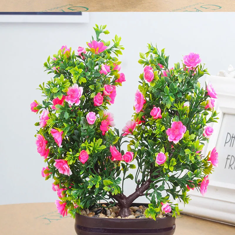 Flone Artificial Plants Home Decoration Nordic Green Plant Flower Bonsai Fake Potted Wedding Garden Accessori |
