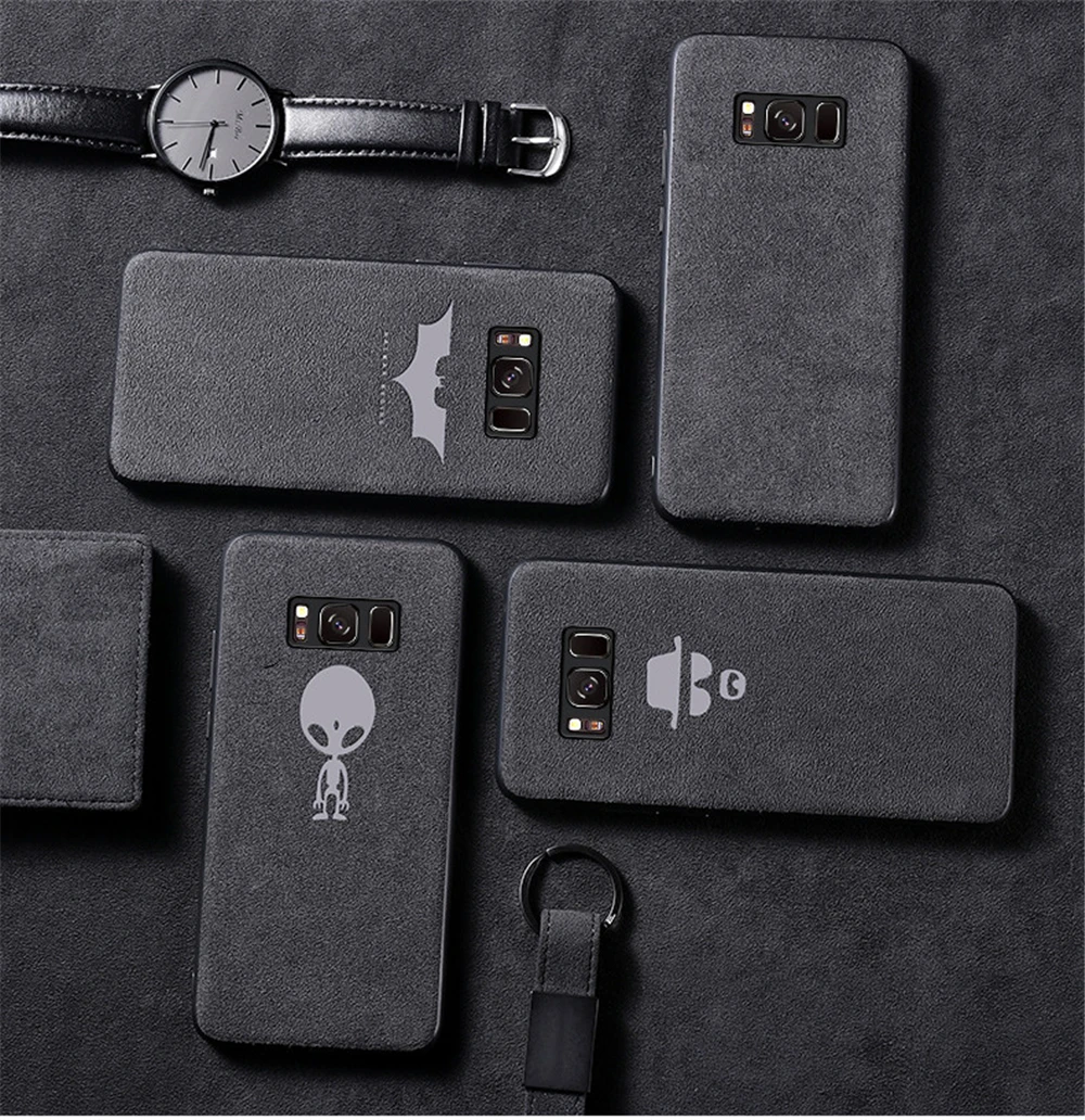 Для samsung Galaxy S7 Edge S8 S9 S10 Plus S10 Lite чехол Роскошный Бэтмен замшевый Меховой чехол для телефона для Galaxy Note 8 9 чехол s