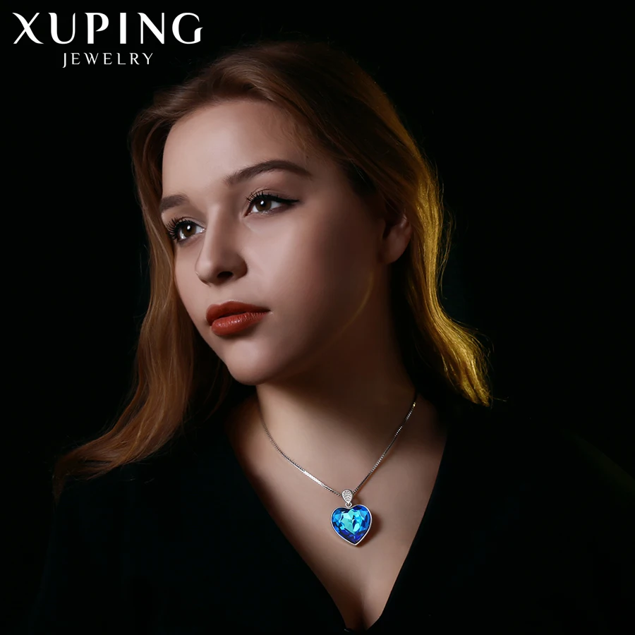 Xuping ювелирные изделия Роскошные Прекрасные кристаллы ожерелье с подвеской для