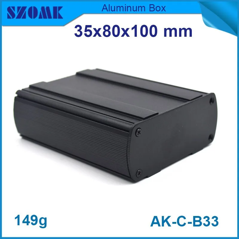 

Small Aluminium Box Instrument Electronic Enclosure In Black Color With High Quality And Cheaper Hotting Sales 29.6x77.4mm