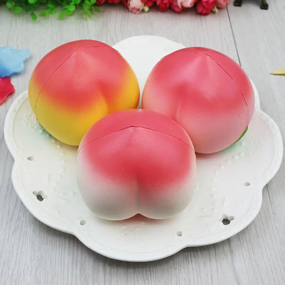 10 см Сжимаемый медленно поднимающийся персиковый кулон на ремешке для телефона