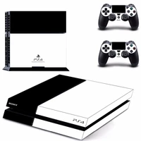 pure white black color ps4 skin sticker decal for sony playstation 4 console and 2 controllers ps4 skins sticker vinyl accessory