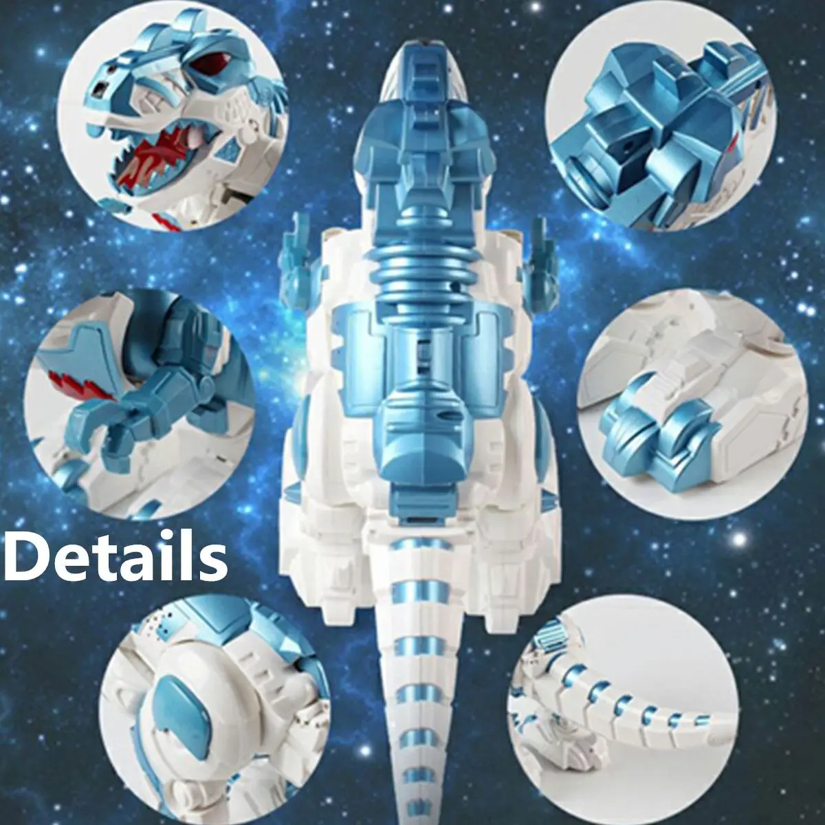 Remote Control Dinosaur Transformer Robot Walking Robot with Song Light RC Animal Toys Intelligent Dinosaur Robot Children Gifts