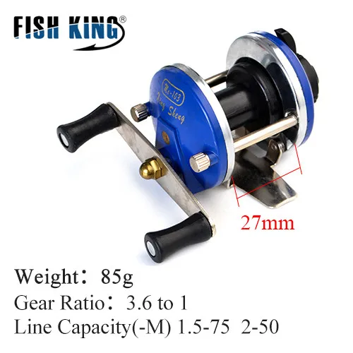 FISH KING ледяная Удочка с катушкой для подледной рыбалки/спиннинговое удилище комбинированное для зимней снасти для подледной рыбалки - Цвет: 001