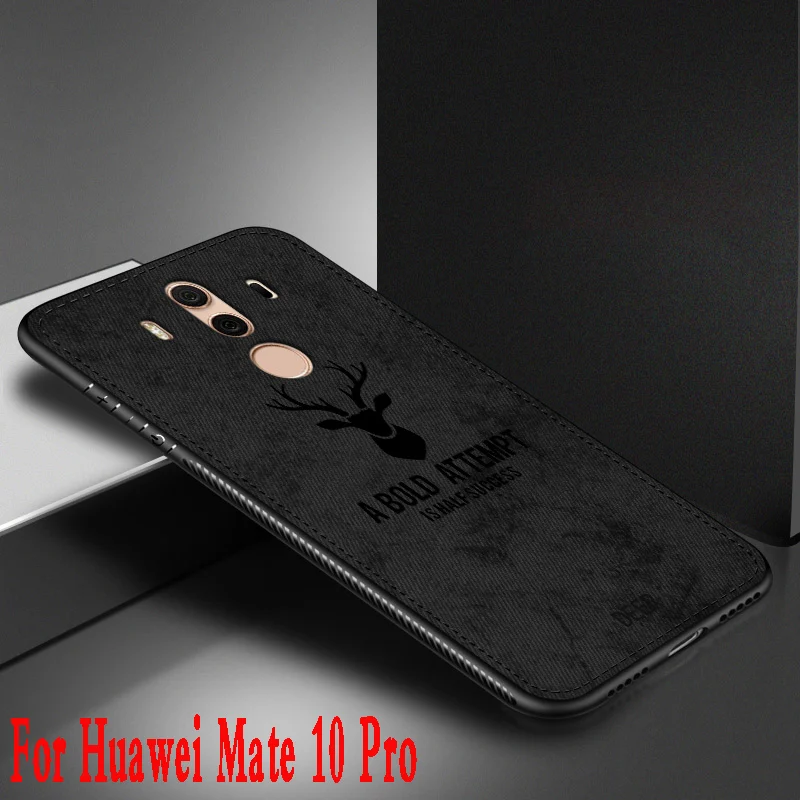 Чехол для Huawei Mate 10 pro тканевый чехол с рисунком mate10 задняя крышка Силиконовый