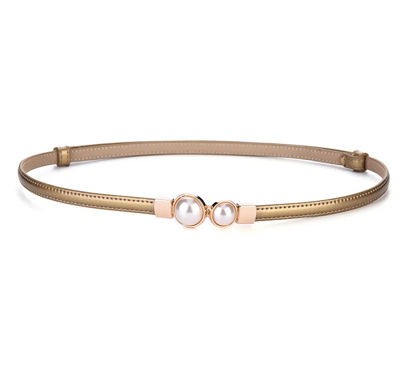 

Genuine Leather Belts Waistband Adjustable Pearl Belt Female Simple Dress Decorative Adjustable Luxury Fashion Gifts for Women