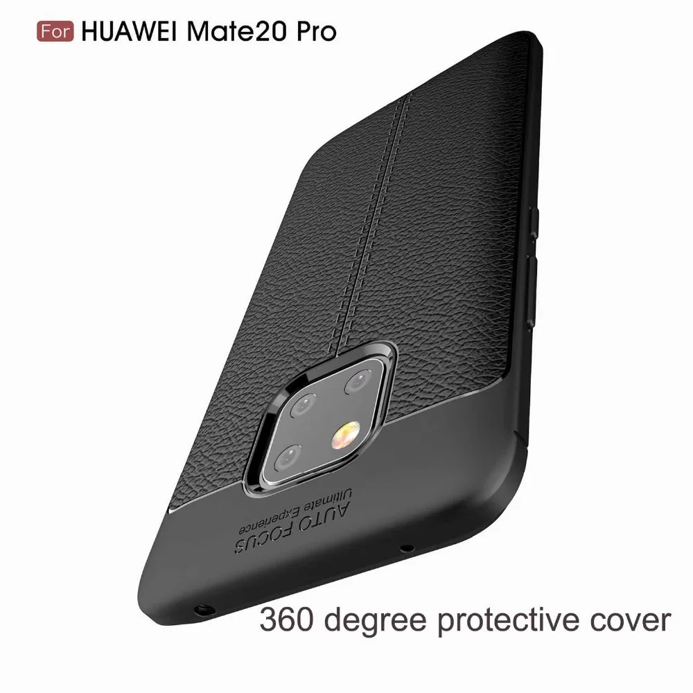 Ультратонкий чехол для телефона huawei mate 20 Pro с автофокусом Кожаный Мягкий ТПУ
