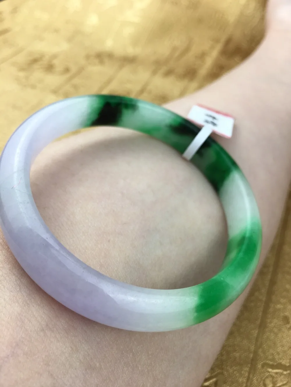 Отправить сертификат натуральный Жадеит браслет элегантный светло-фиолетовый