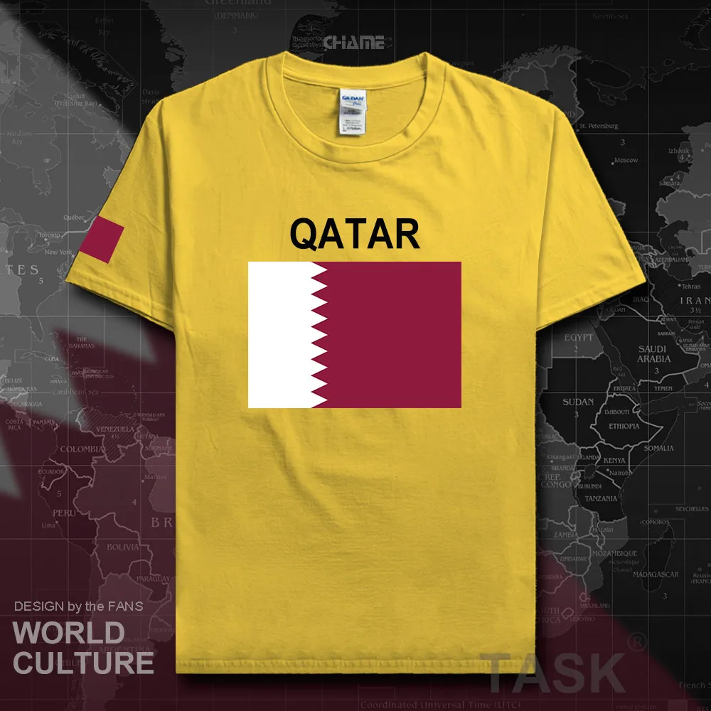 State of Qatar мужские футболки 2017 трикотажные сборной страны 100% хлопок футболка для