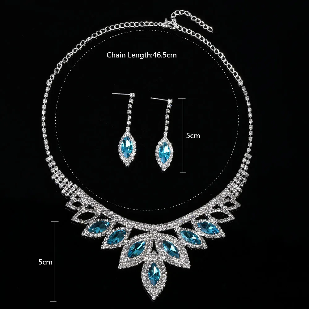 бижутерия комплекты ювелирные наборы Новый 2018 Кристалл 6 цветов Наборы свадебных