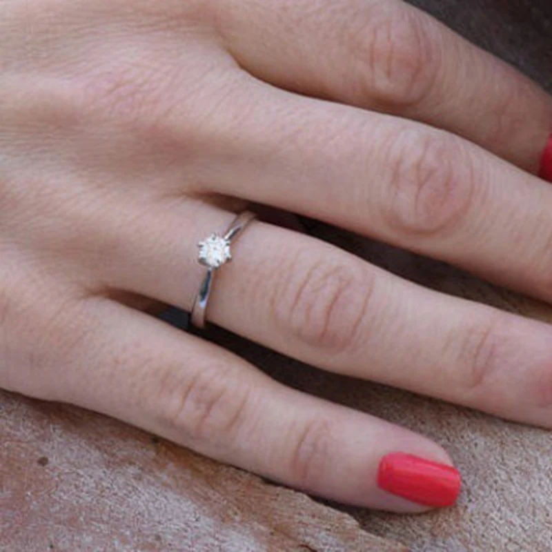 Простые Кольца с кристаллами для женщин обручальное кольцо на палец модное со