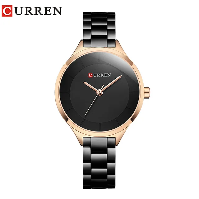 black gold black CURREN, элегантные женские часы, Роскошные, синие, розовое золото, женские часы, лучший бренд, Роскошные, Bayan Kol, часы для женщин, модные часы - Цвет: black gold black