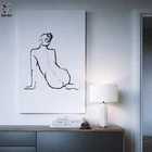 Современный простой сексуальный женский холст плакат минималистский скандинавский стиль стены искусства печать украшения абстрактные картины Домашний декор