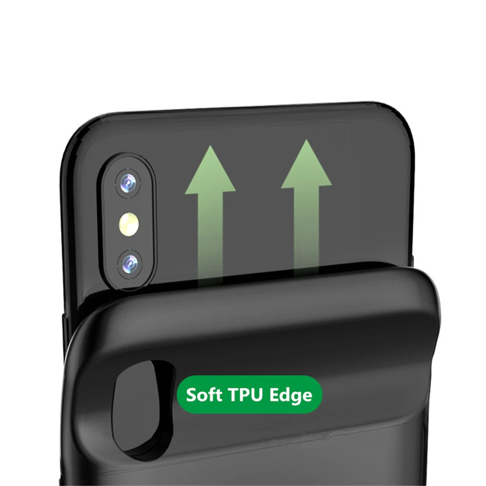 Чехлы для зарядного устройства iPhone XS MAX чехол внешнего аккумулятора 5000 мАч