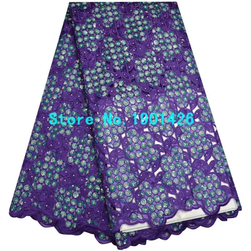 Latest African Hand cut Swiss Voile Lace Fabric High Quality Double Organza In Switzerland With Full Sequins XY3733 | Дом и сад