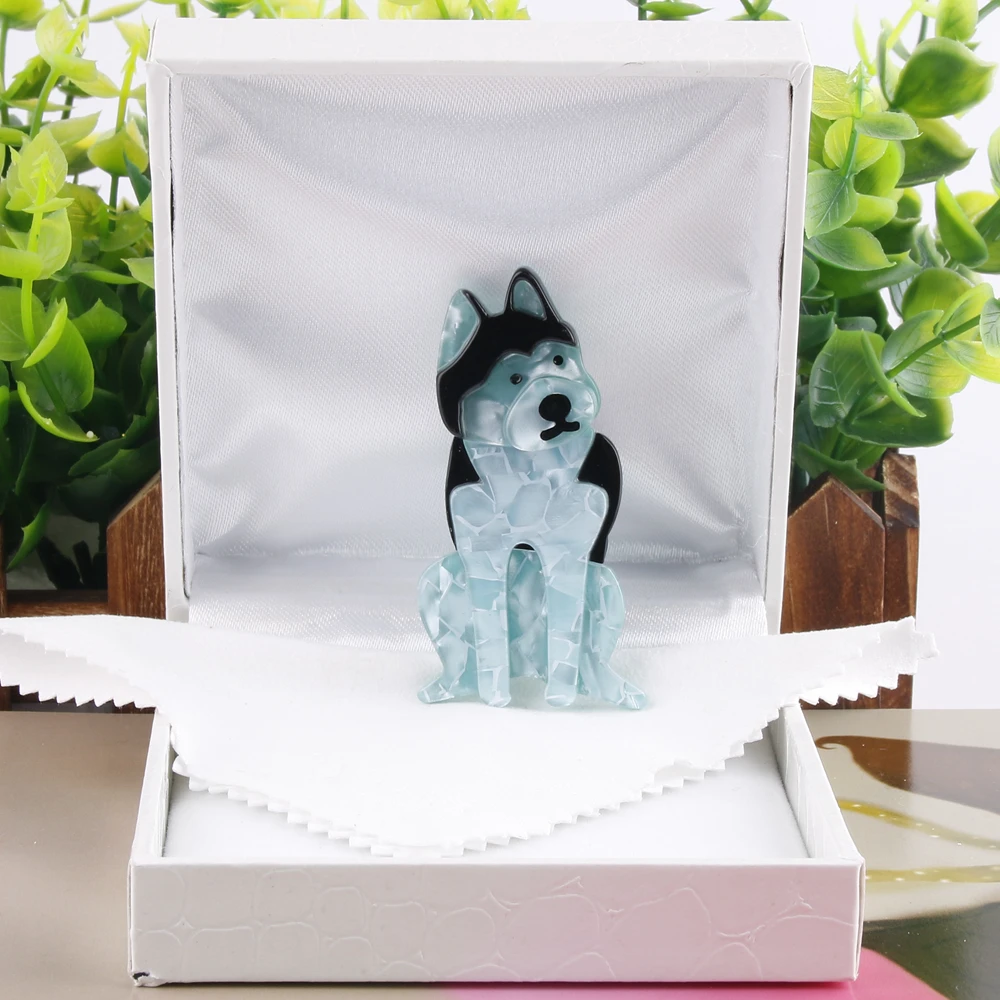 Брошь в виде собачьей бордюры Fant &amp Jack Siberian husky булавки милая шляпа собака